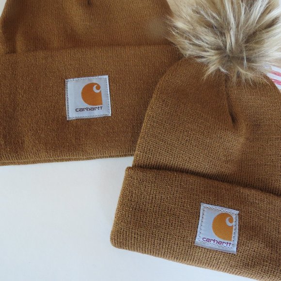 Carhartt Beanie Handmade in USA Pom Cap Set - Picture 3 of 4